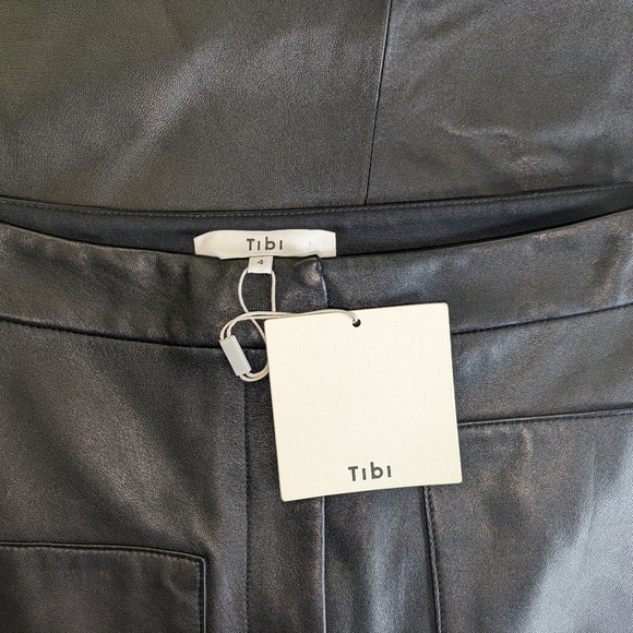 NWT Tibi asymmetrical leather skirt - Picture 5 of 6